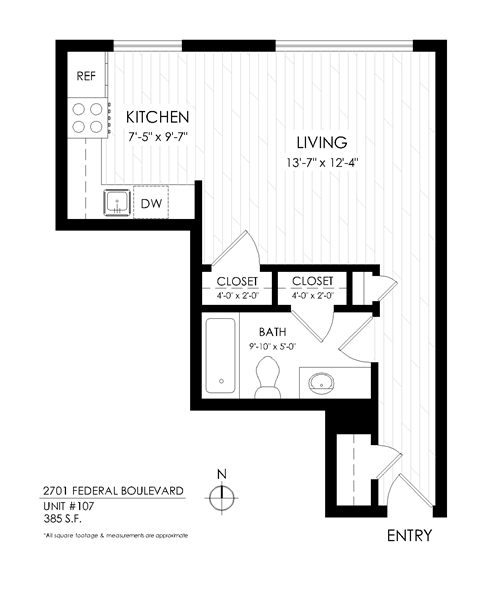The Pines Studio Floor plan